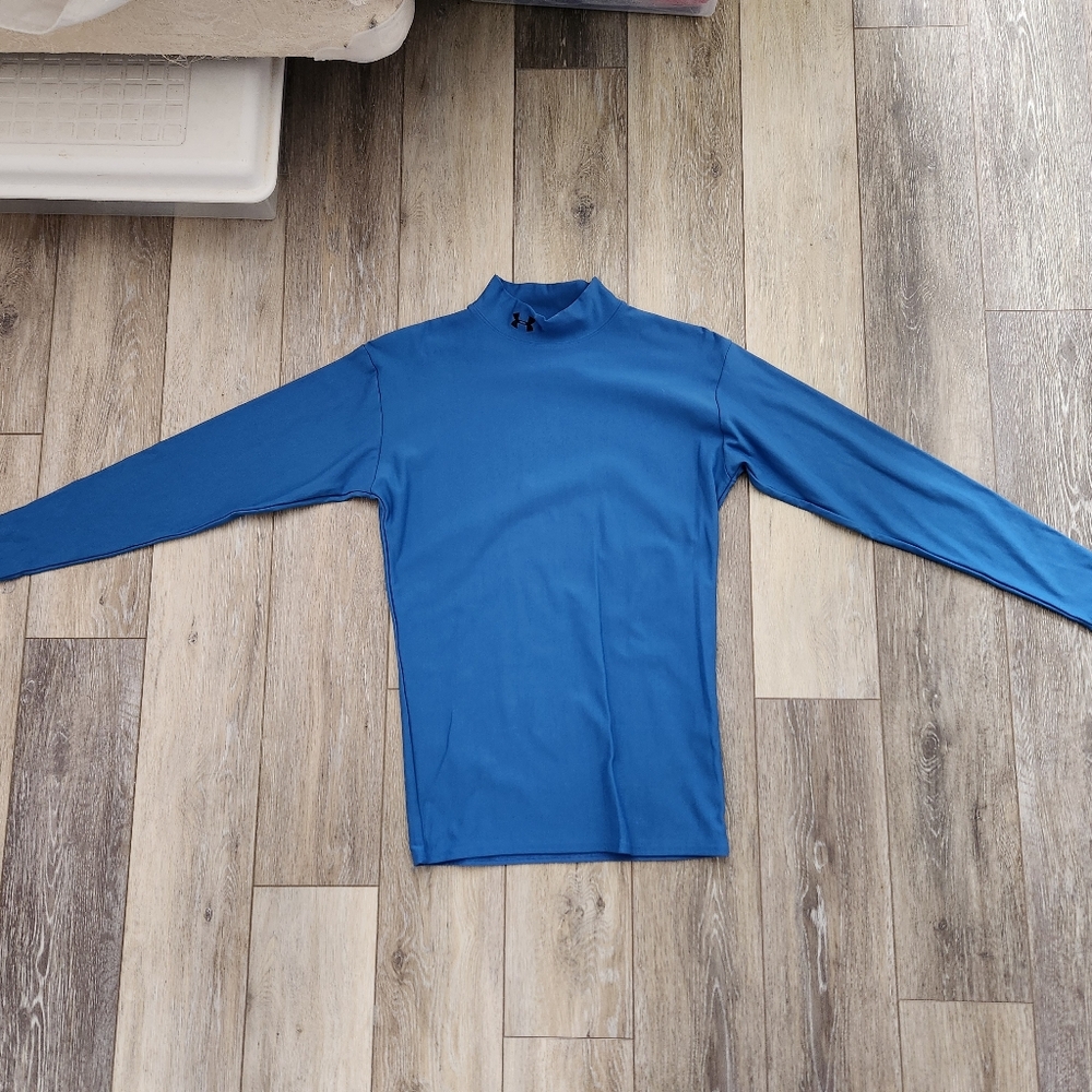 Under Armour Coldgear Blue Mock Neck